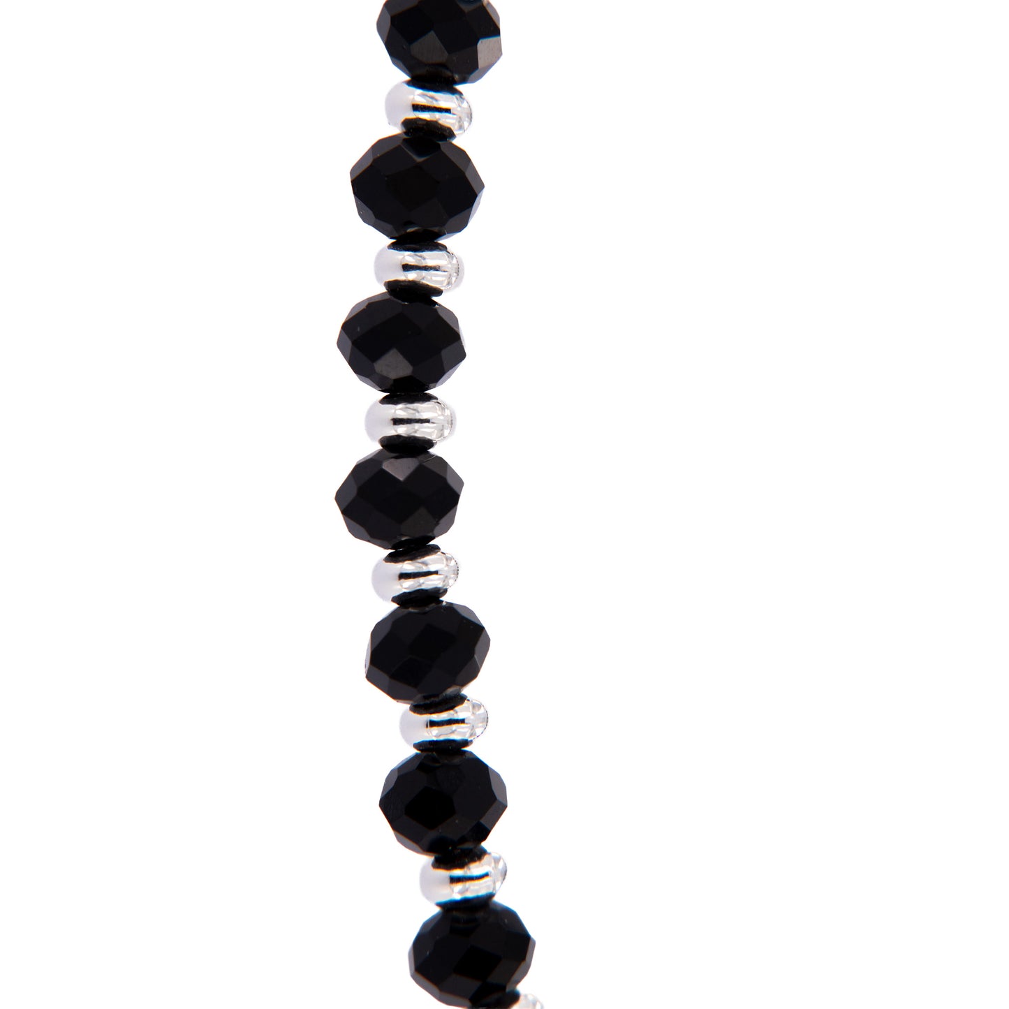 Bracciale Devozionale nero con rosa e cuore Medaglia Miracolosa