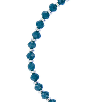 Bracciale Medaglia Miracolosa ottanio con cuore smaltato