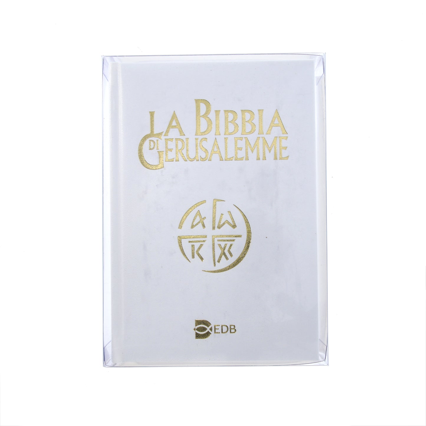 La Bibbia di Gerusalemme. Copertina in similpelle bianca