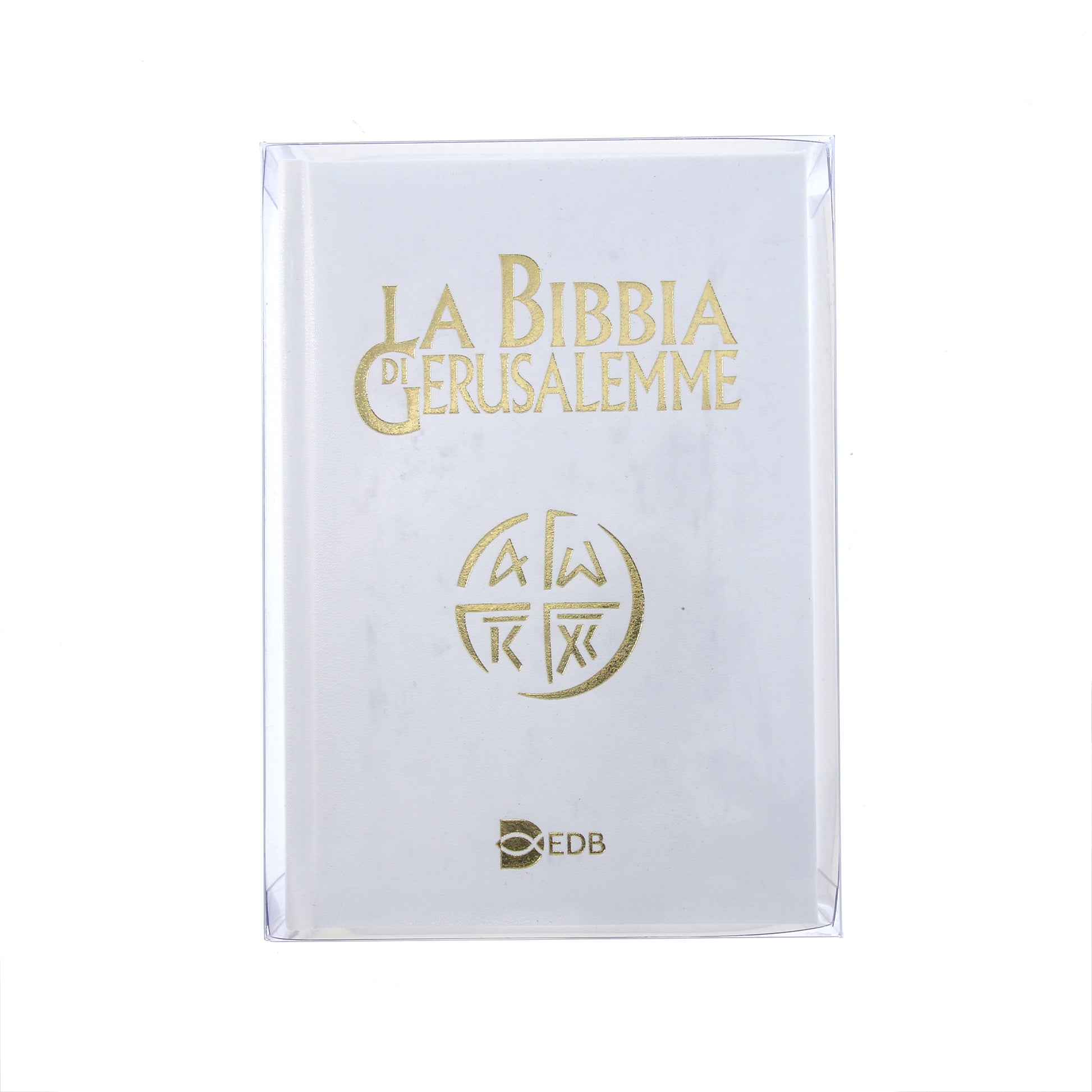 La Bibbia di Gerusalemme. Copertina in similpelle bianca