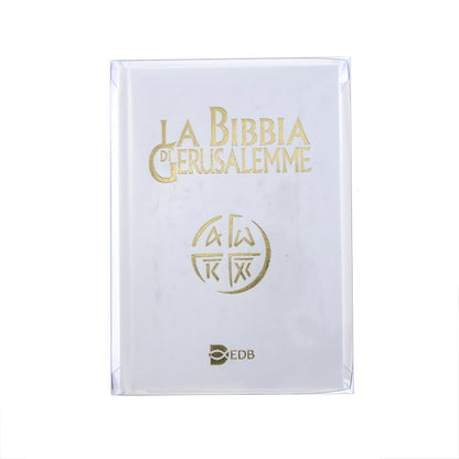 La Bibbia di Gerusalemme. Copertina in similpelle bianca