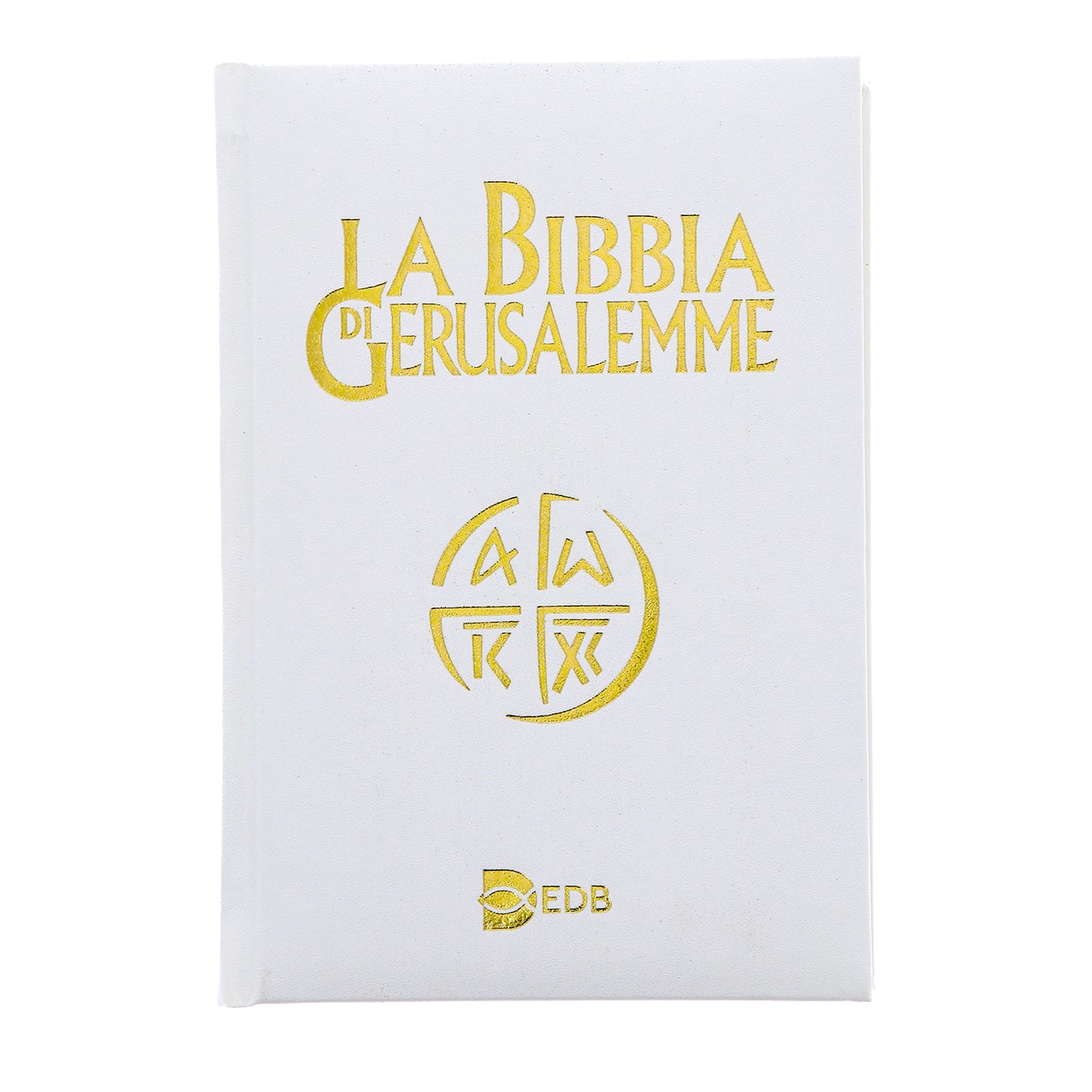 La Bibbia di Gerusalemme. Copertina in similpelle bianca