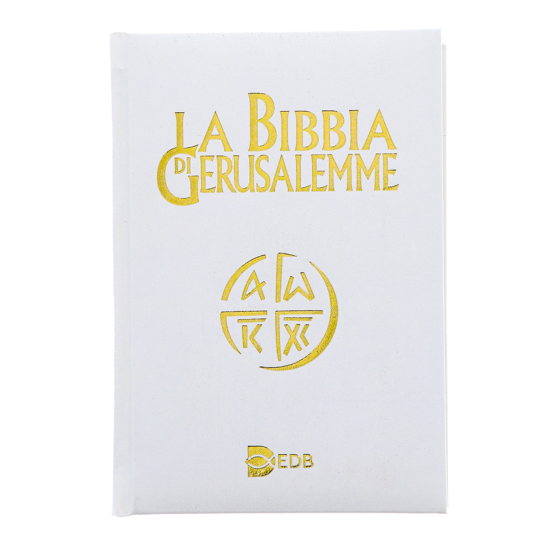La Bibbia di Gerusalemme. Copertina in similpelle bianca