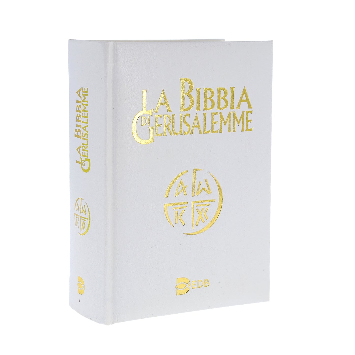 La Bibbia di Gerusalemme. Copertina in similpelle bianca
