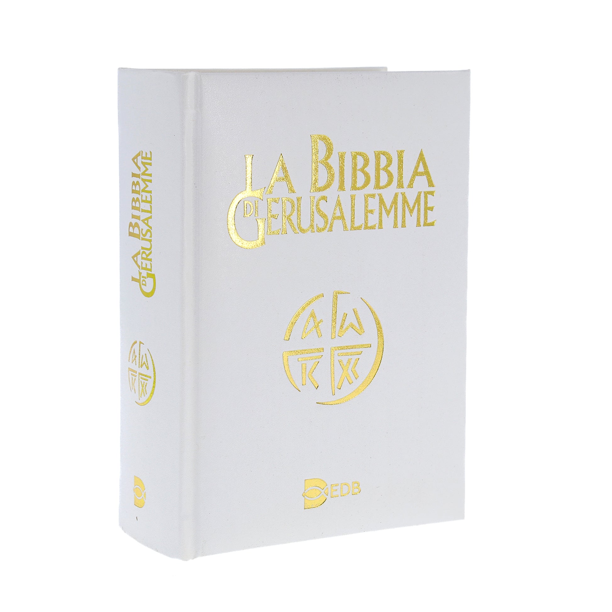 La Bibbia di Gerusalemme. Copertina in similpelle bianca