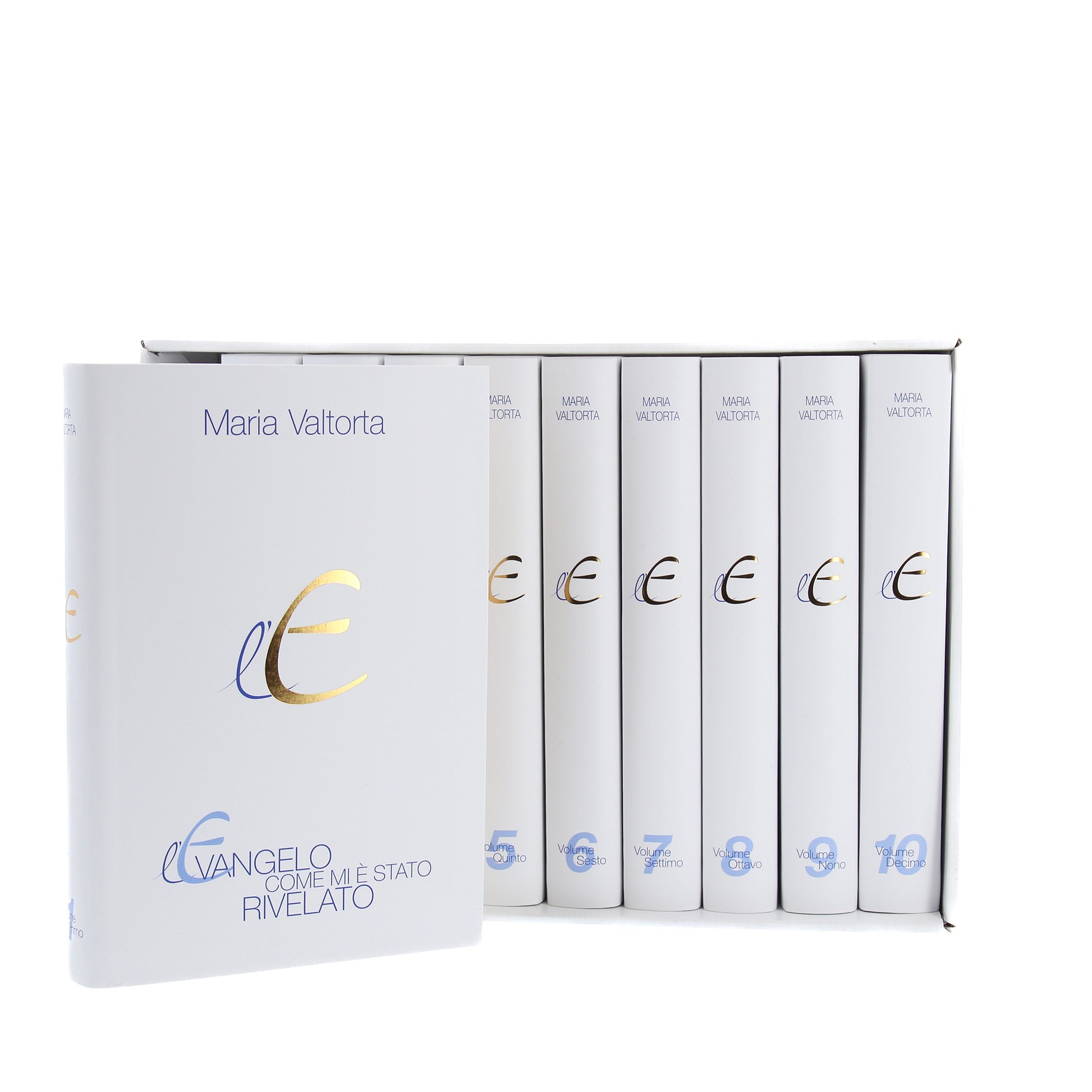 L'Evangelo come mi è stato rivelato. Opera di Maria Valtorta, 652 capitoli distribuiti in 10 volumi rilegati in cofanetto
