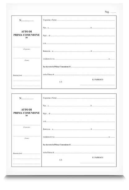 Registro di Prima Comunione