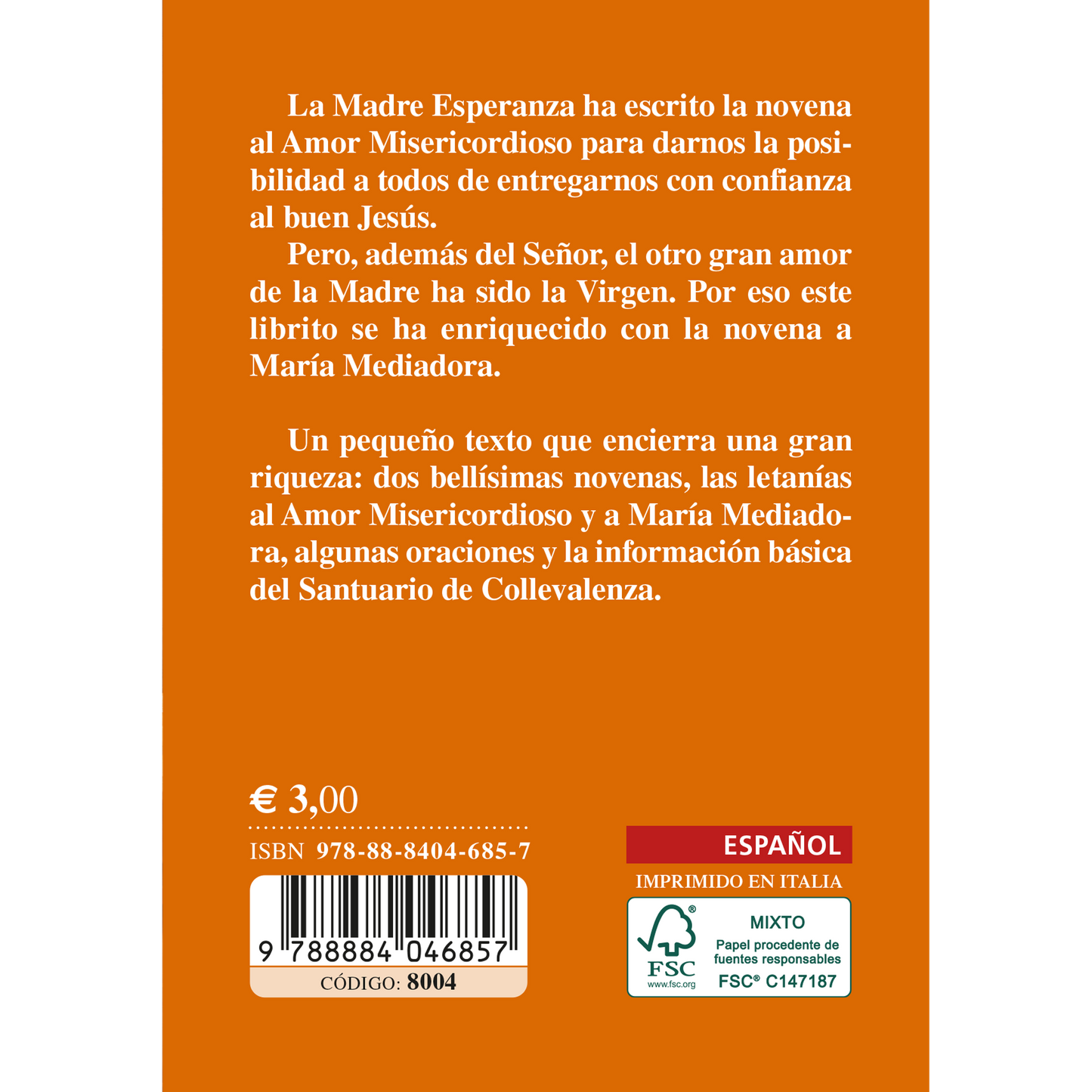 Novena al Amor Misericordioso. Beata Madre Esperanza de Jesus