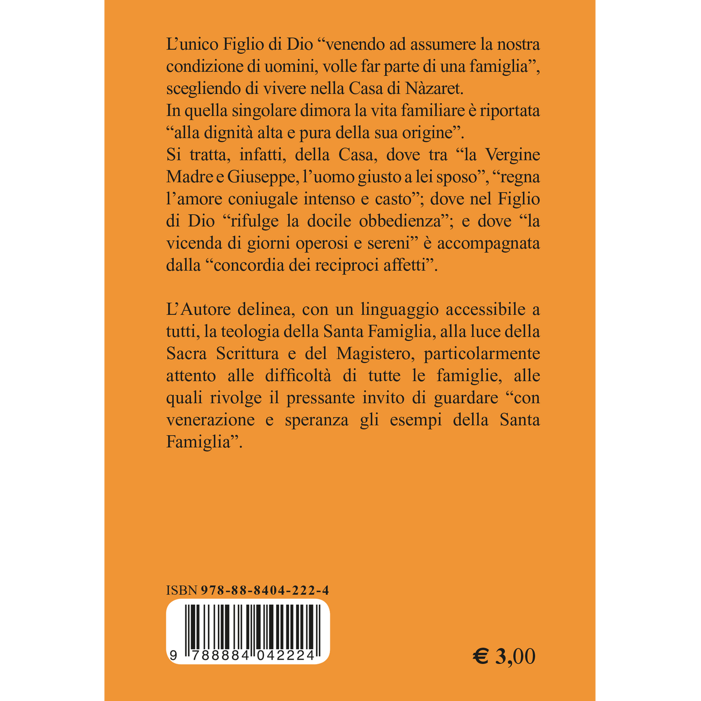 La Santa Famiglia di Gesù. Teologia della Santa Famiglia