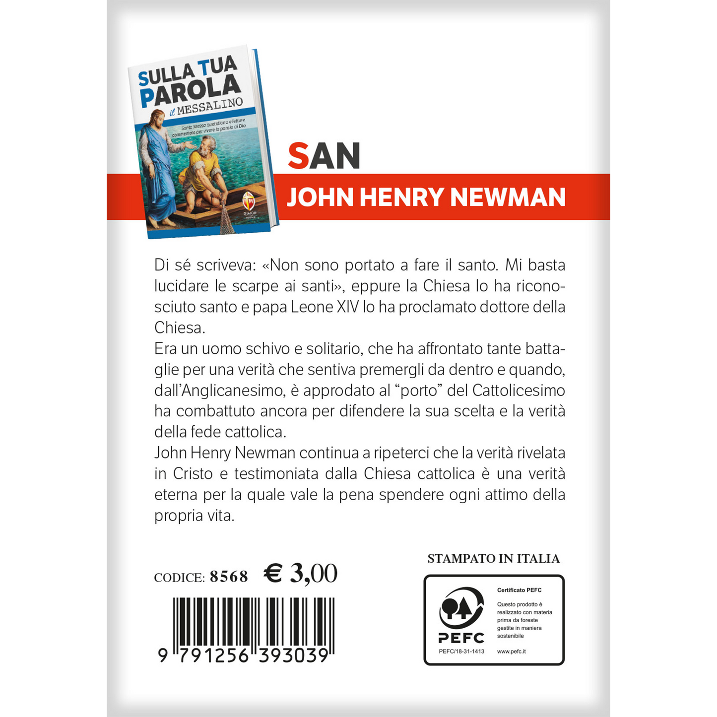 i santi del Messalino. John Henry Newman