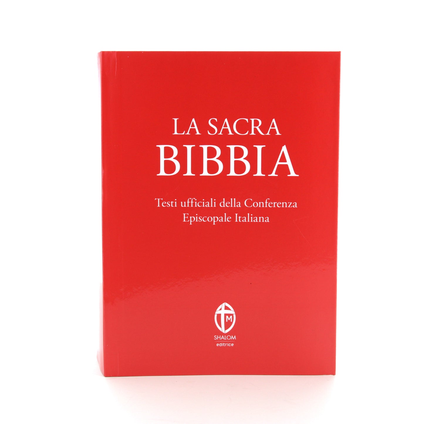 La Sacra Bibbia. Edizione grande a caratteri grandi. Copertina flessibile cartonata rosso corallo