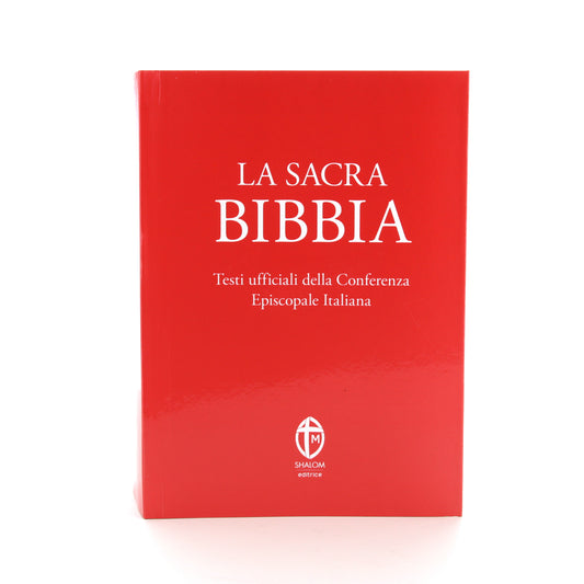 La Sacra Bibbia. Edizione grande a caratteri grandi. Copertina flessibile cartonata rosso corallo
