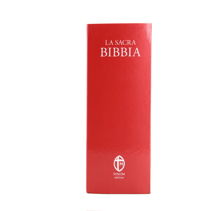 La Sacra Bibbia. Edizione grande a caratteri grandi. Copertina flessibile cartonata rosso corallo