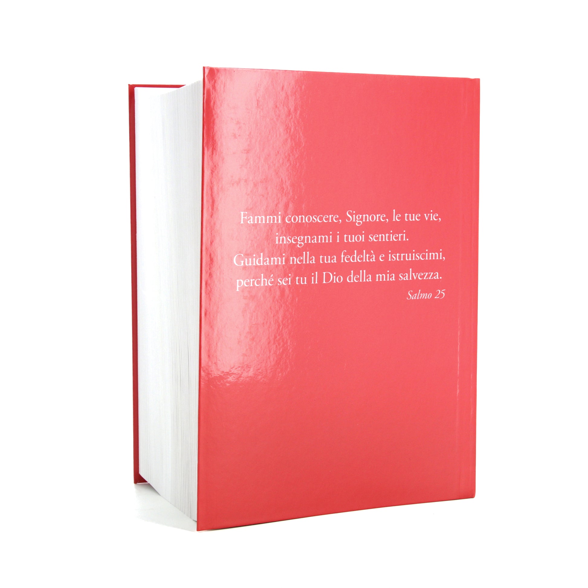 La Sacra Bibbia. Edizione grande a caratteri grandi. Copertina flessibile cartonata rosso corallo