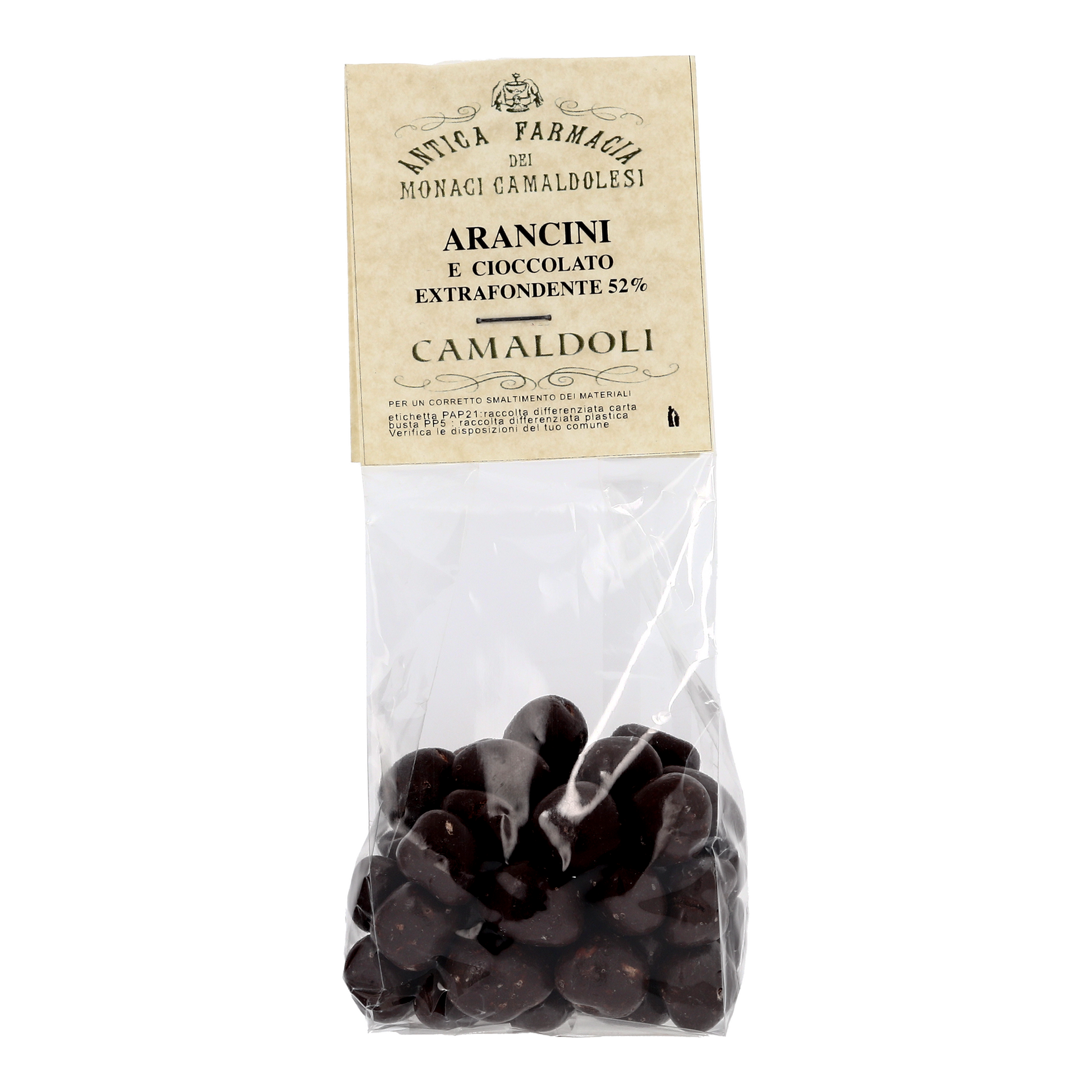Arancini con cioccolato fondente 100 gr. - Prodotto dai Monaci Camaldolesi