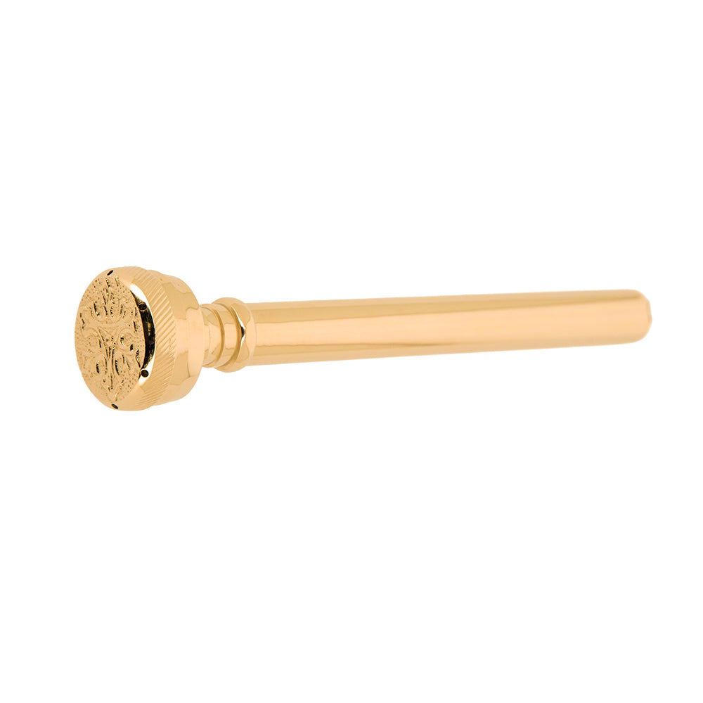 Aspersorio in ottone dorato per acqua benedetta – Articolo liturgico per benedizioni e riti religiosi – 20 cm