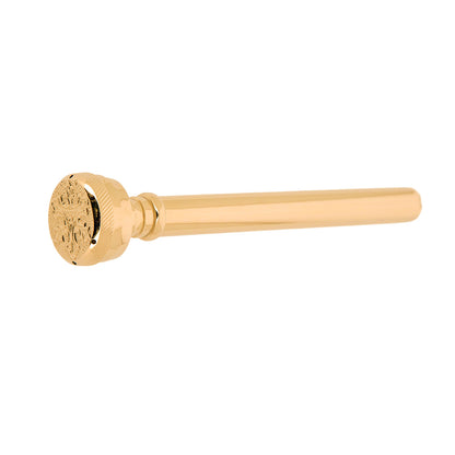 Aspersorio in ottone dorato per acqua benedetta – Articolo liturgico per benedizioni e riti religiosi – 20 cm