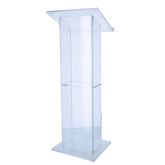 Leggio Trasparente in Plexiglass con Ripiano