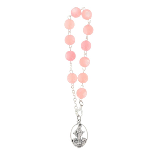 Bracciale Decina, grani imitazione madreperla 1 cm