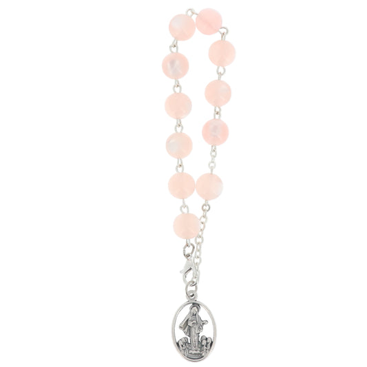 Bracciale Decina, grani imitazione madreperla 1 cm