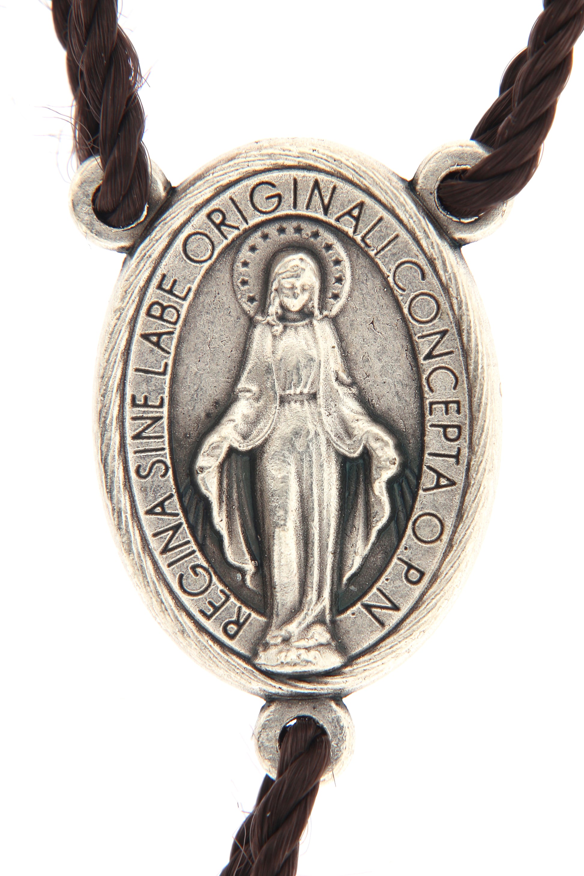 Corona grani in legno di pino ovali, 8 mm