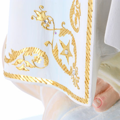 Statua Madonna di Fatima in legno. Altezza 105 cm