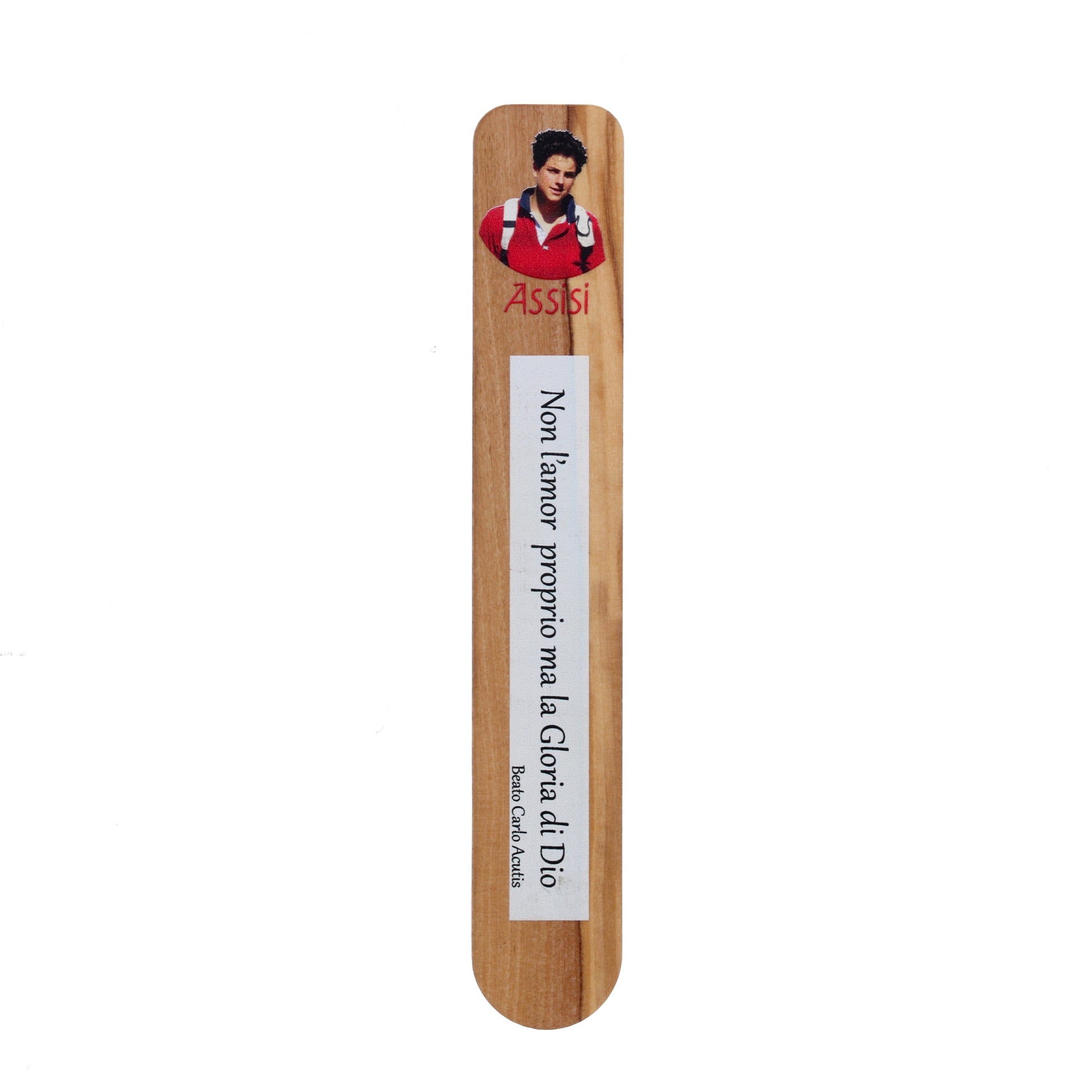 Segnalibro in legno con immagine. Dimensioni 15x25 cm