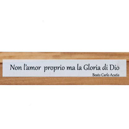 Segnalibro in legno con immagine. Dimensioni 15x25 cm