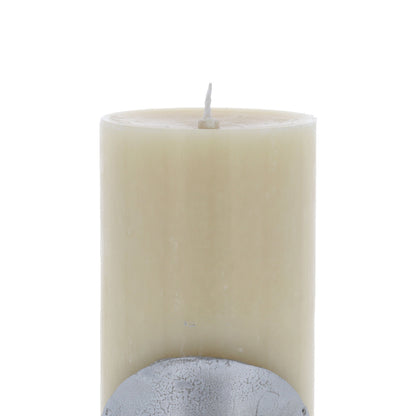 Candela cero da altare  in cera d'api con bassorilievo logo Giubileo. Dimensioni 8x30 cm