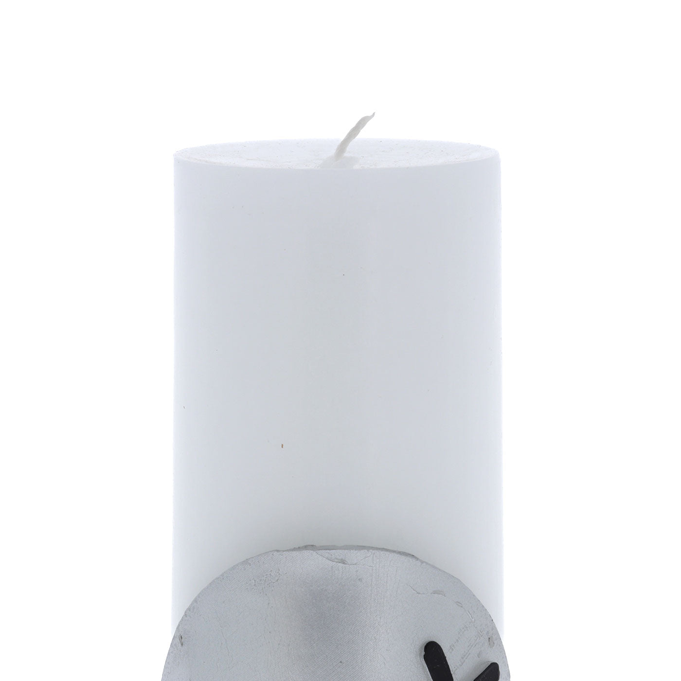 Candela cero da altare con bassorilievo logo Giubileo. Dimensioni 8x30 cm