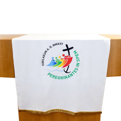 Tovaglia paliotto con stampa logo Giubileo 2025. Poliestere