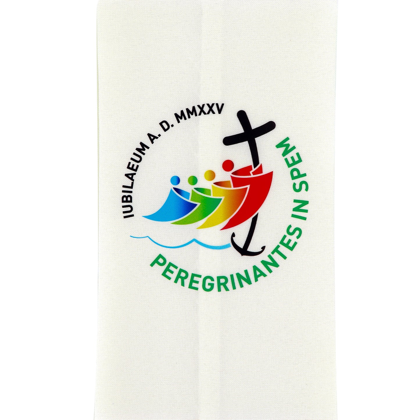 Stola con stampa logo Giubileo 2025. Poliestere