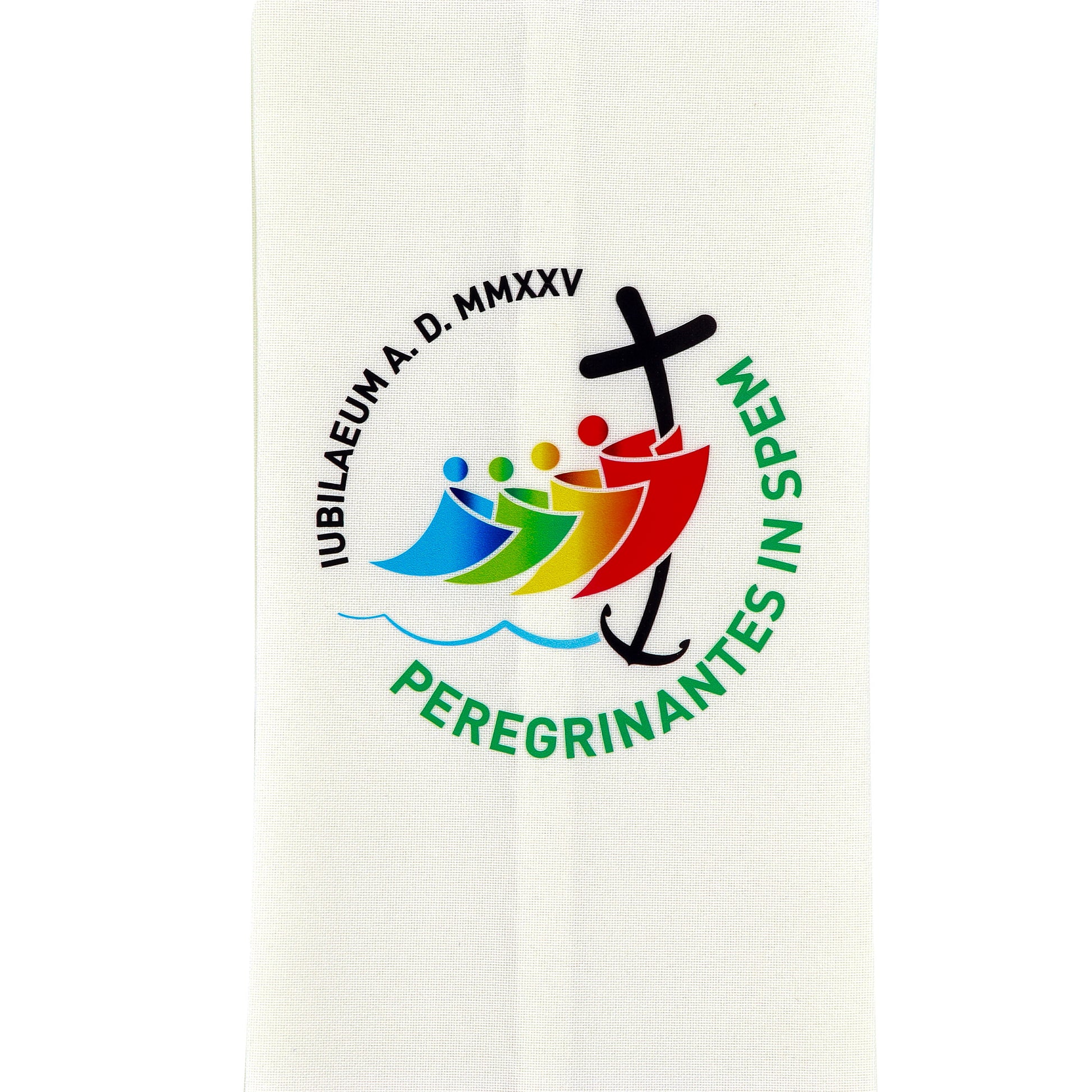 Stola con stampa logo Giubileo 2025. Poliestere