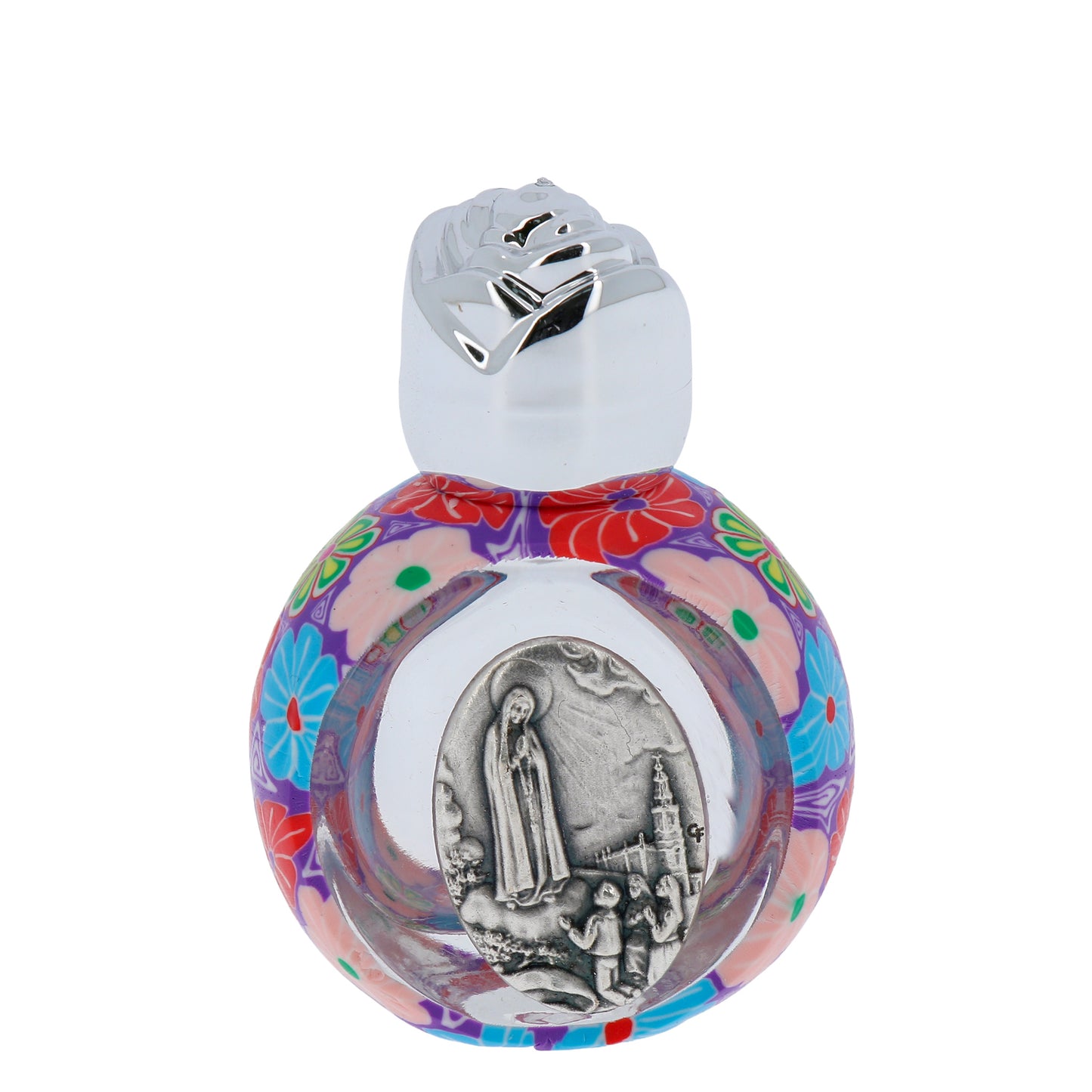 Bottiglietta acqua santa in fimo Madonna di Fatima