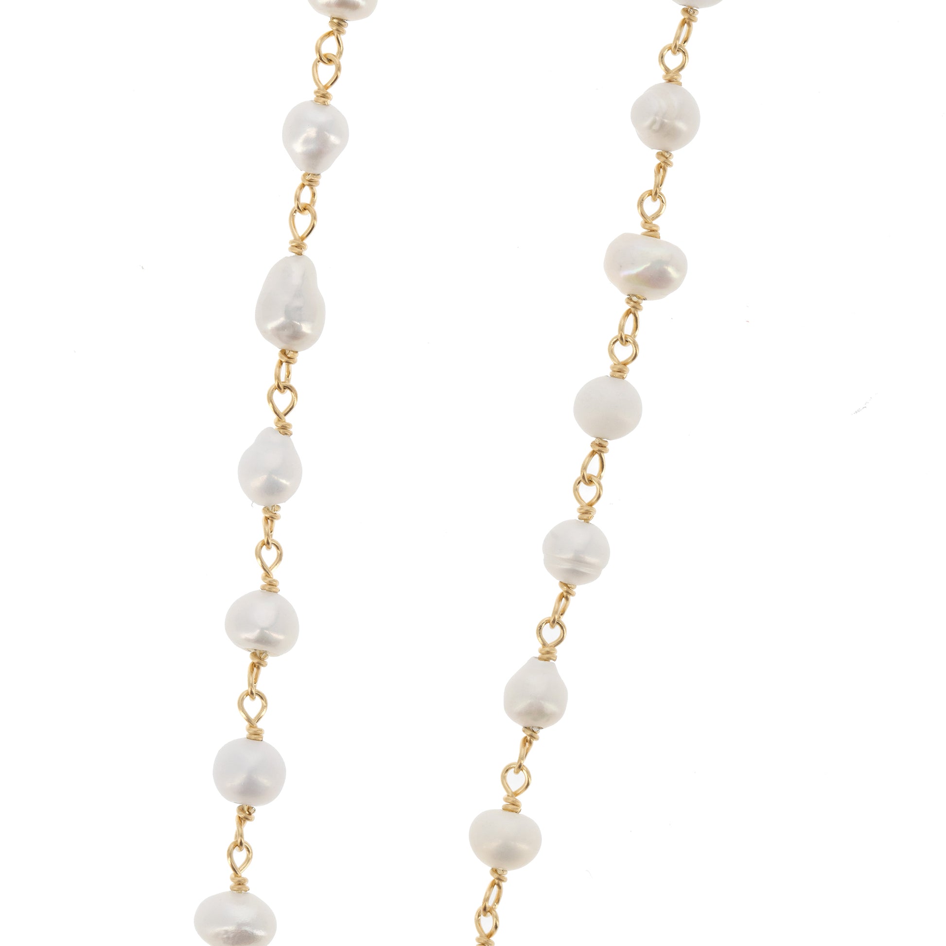 Collana Madonnas con perle, pendente Miracolosa in madreperla e zirconi bianchi, argento 925
