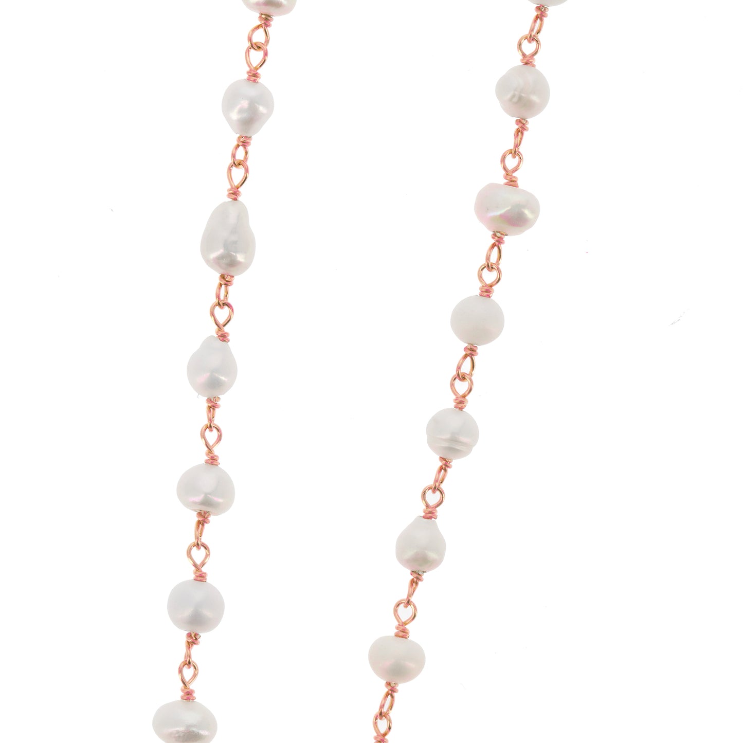 Collana Madonnas con perle, pendente Miracolosa in madreperla e zirconi bianchi, argento 925