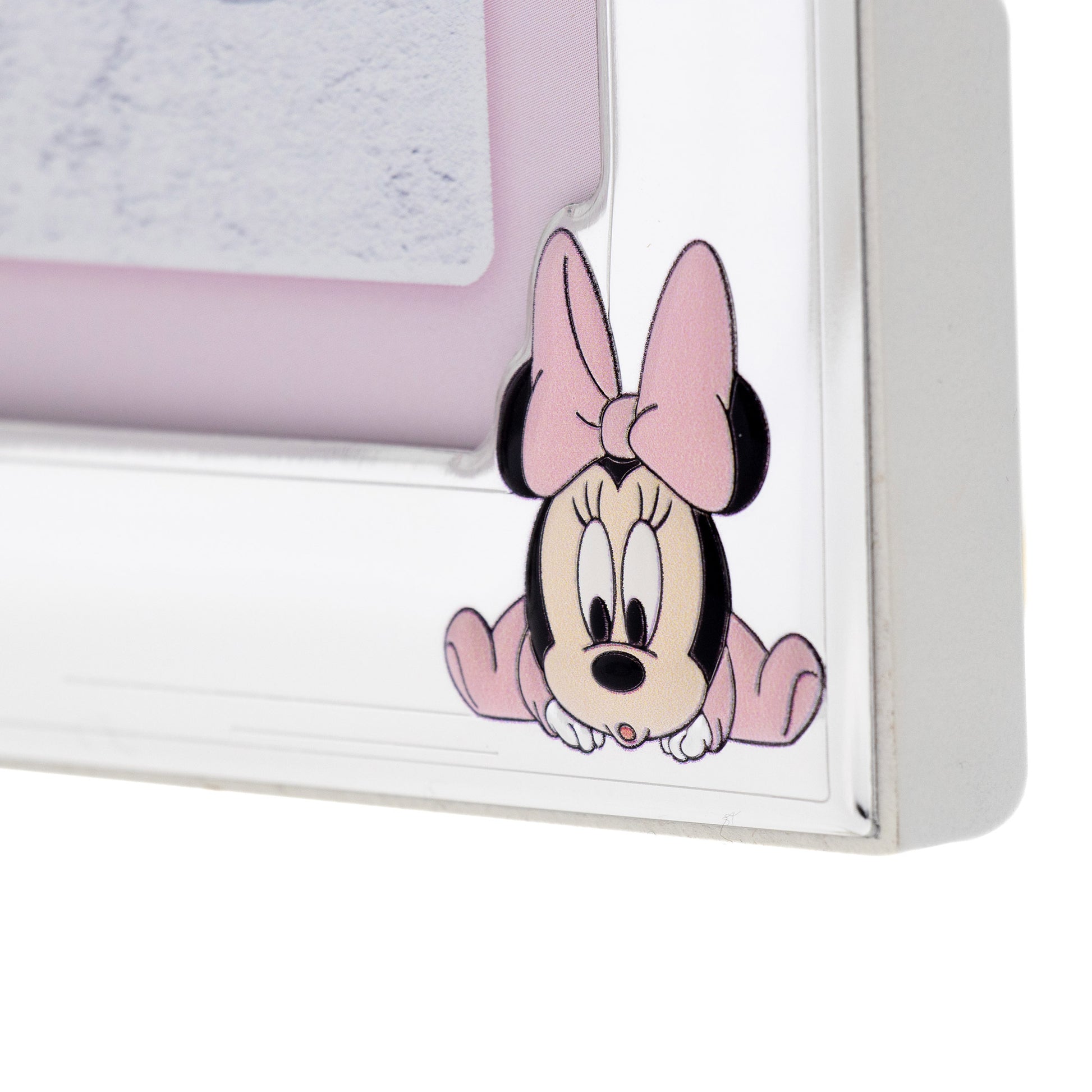 Cornice doppia con kit impronte Mickey Mouse/Minnie. Dimensioni 30x19 cm