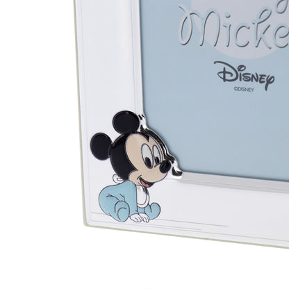 Cornice doppia con kit impronte Mickey Mouse/Minnie. Dimensioni 30x19 cm