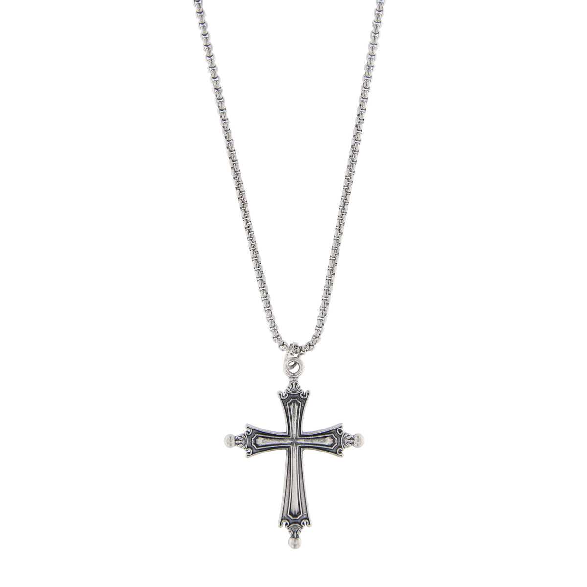 Croce Papa Leone XIV in Metallo Ossidato 4,2x3,5 cm