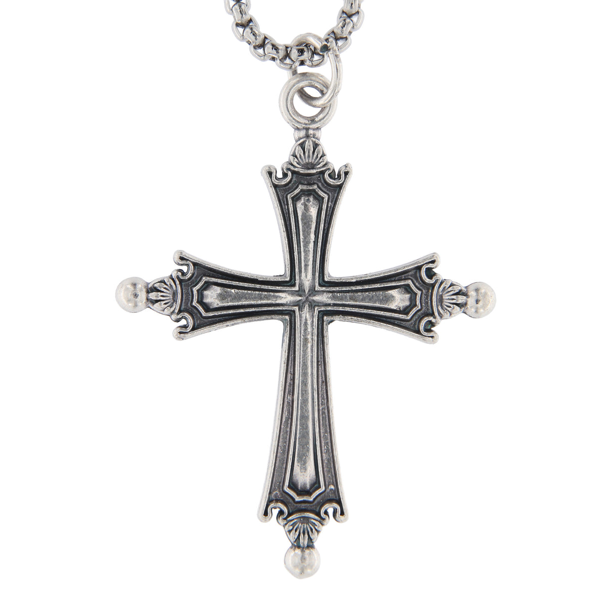 Croce Papa Leone XIV in Metallo Ossidato 4,2x3,5 cm