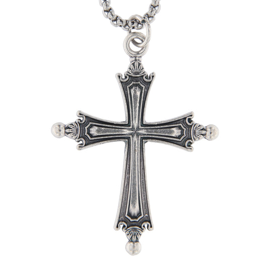 Cruz del Papa León XIV de metal oxidado 4,2x3,5cm