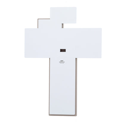 Crocifisso moderno e decorazioni dorate. Altezza 30 cm