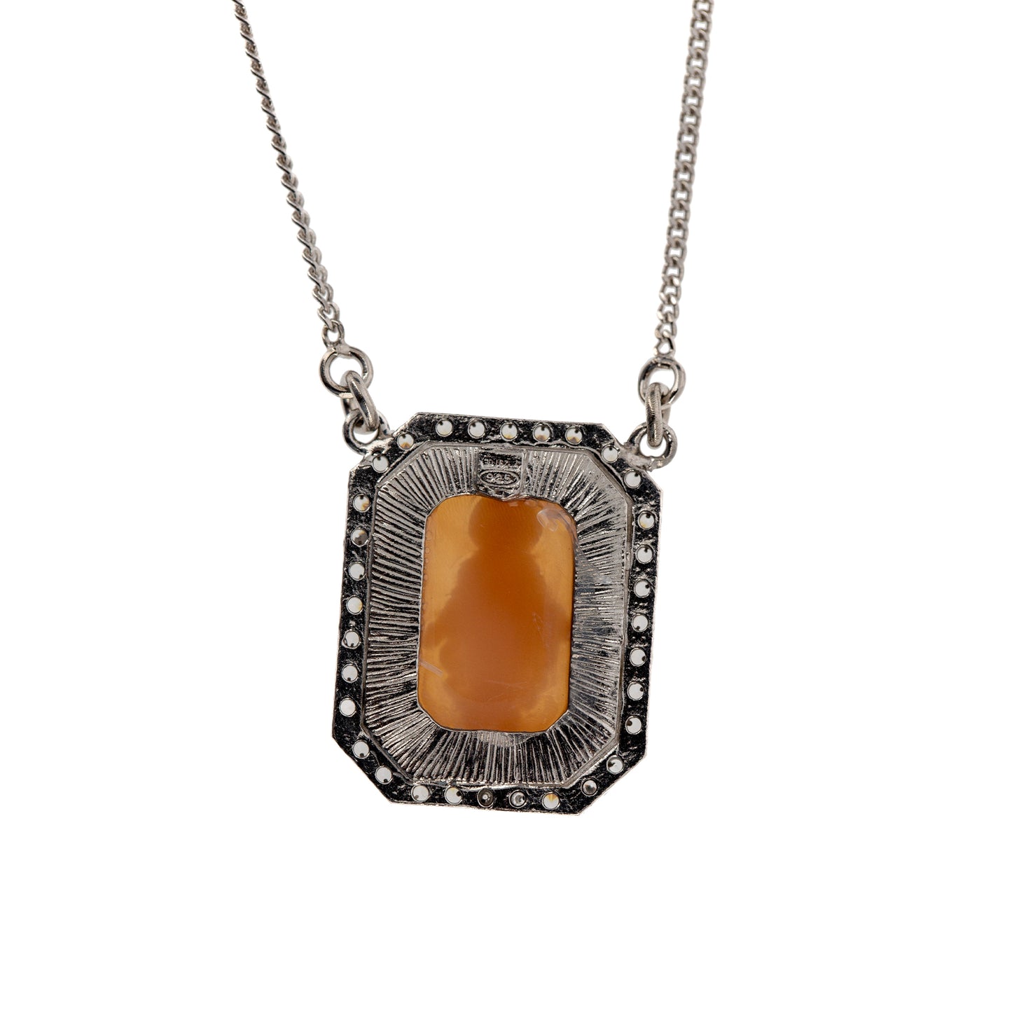 Collana girocollo in argento 925 con zirconi e cammeo Madonna Miracolosa