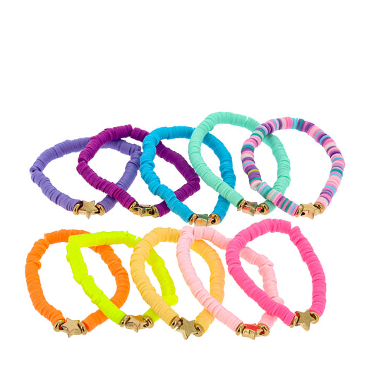 Paquete con librito navideño y pulsera elástica en colores surtidos
