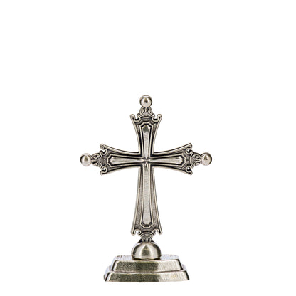 Croce Papa Leone XIV in metallo ox 6,5x4,5cm CON BASE