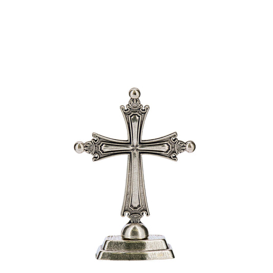Cruz del papa León XIV de metal ox. 6,5x4,5cm CON BASE