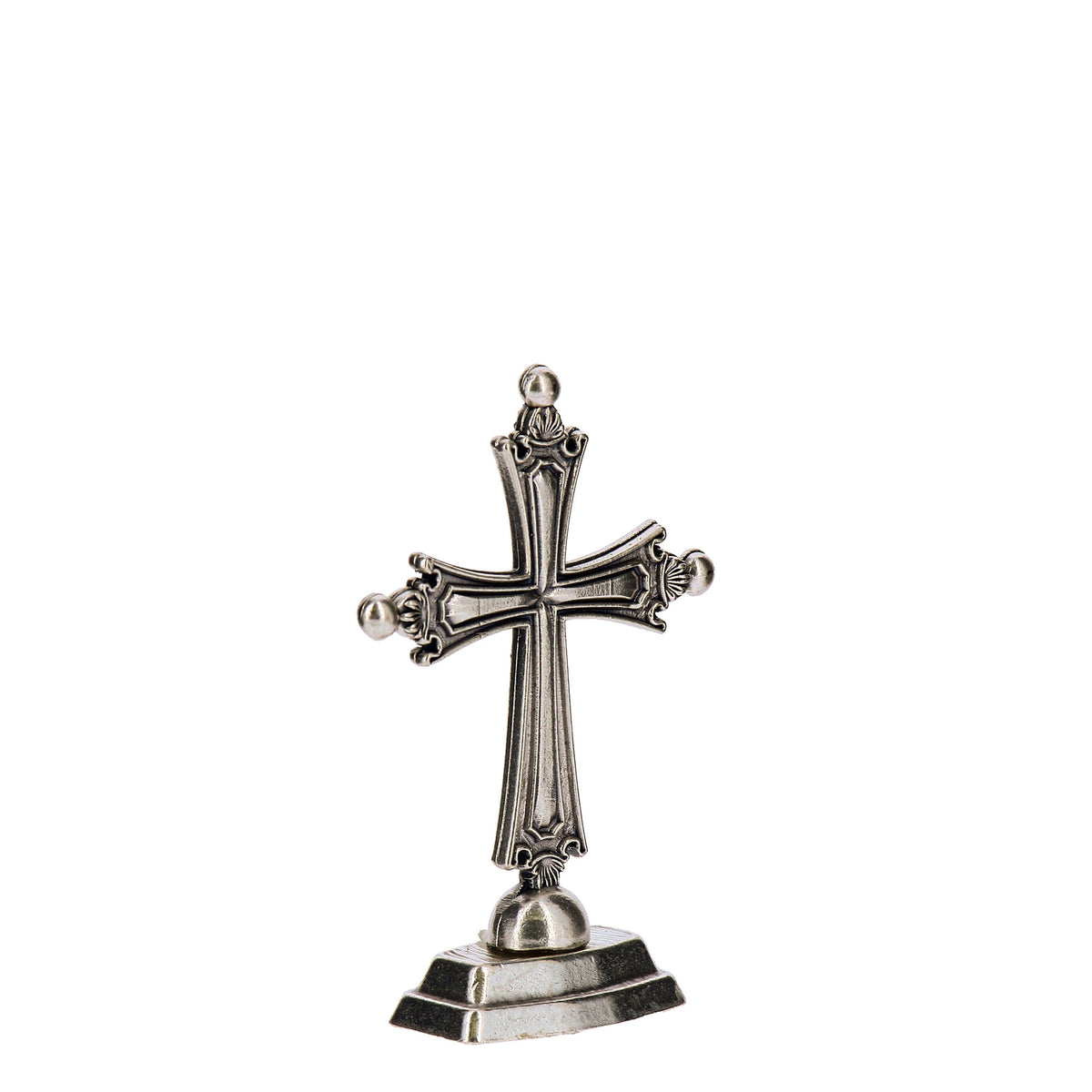 Croce Papa Leone XIV in metallo ox 6,5x4,5cm CON BASE