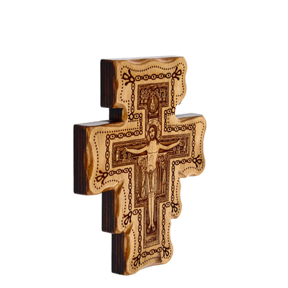 Crucifijo de San Damián con base 17,5x14,5 cm