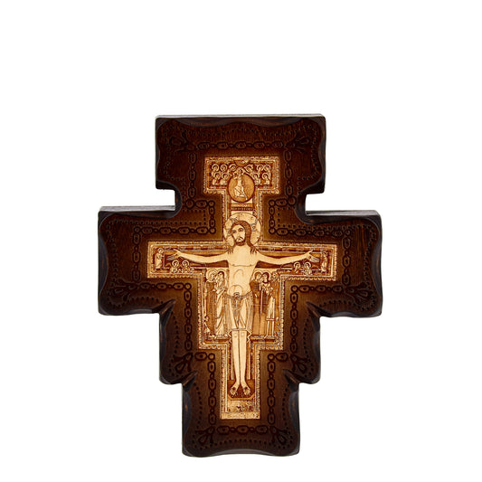 Kreuz von San Damiano mit Sockel 18x15 cm
