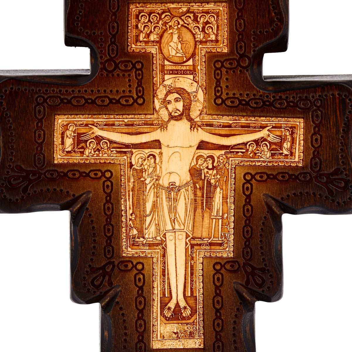 Kreuz von San Damiano mit Sockel 18x15 cm